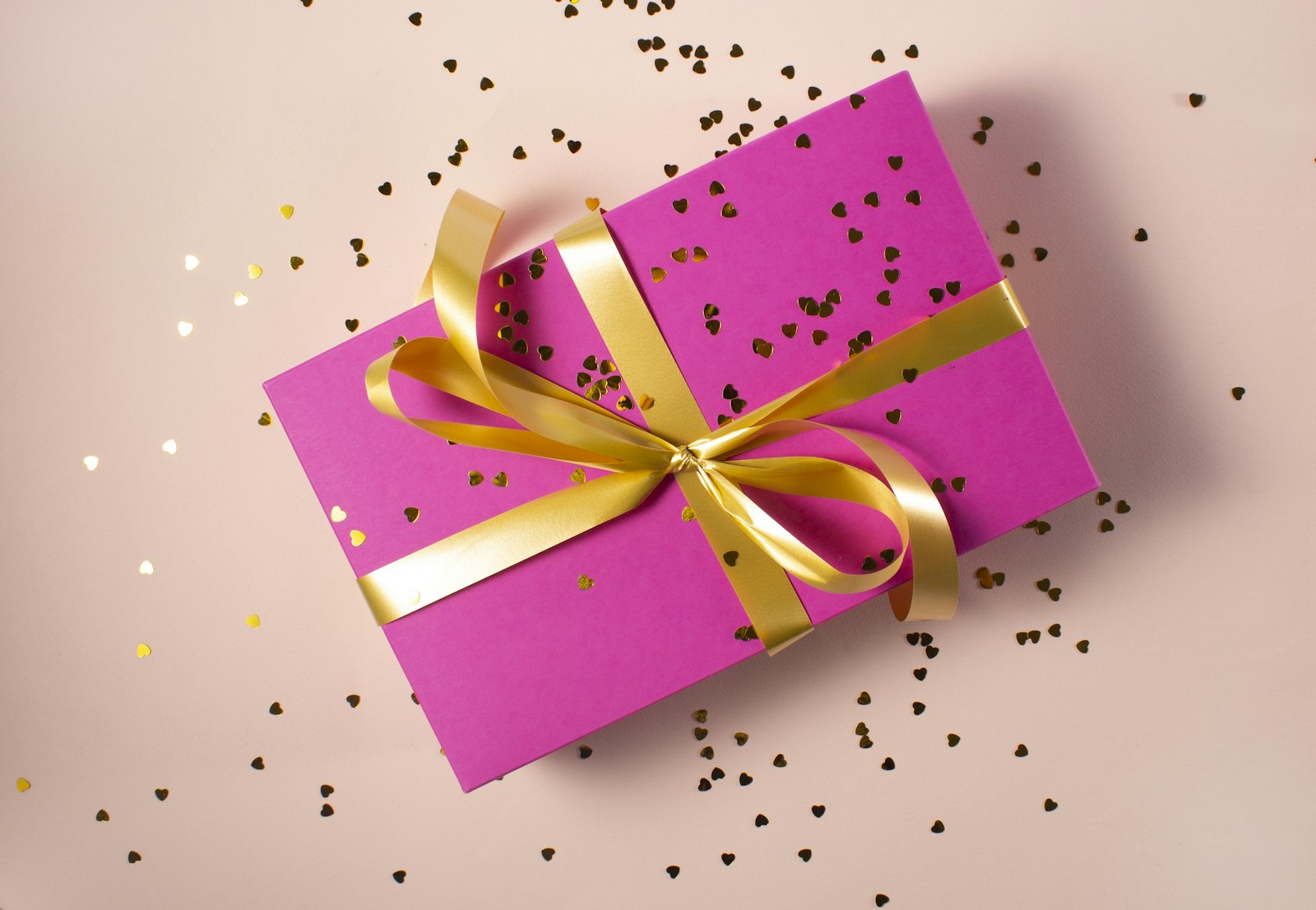 Wrapped gift boxes with ribbons